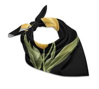 Yellow Tulips Women's Head Scarf Hair Square Scarves Headscarf for Sleeping Travel Beach 18"x18"