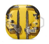 Yellow Two Chainsaws Headphone Protective Case, Earphone Case For Galaxy Buds Live, Galaxy Buds Pro, Galaxy Buds2, Galaxy Buds 2 Rro Series Headphones