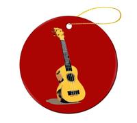 Yellow Ukulele Cute Christmas Pendants 1 Pcs