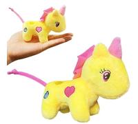 Yellow Unicorn Stuffed Animals Keychain, Cute Plush Toys for Girls and Boys, Perfect for Teacher Student Awards