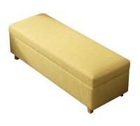 Yellow Upholstered Storage Bench 47.2in Entryway Seat with Storage Stylish Bedroom & Living Room Furniture Perfect for Hallway & End of Bed Storage Solutions