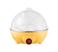 (yellow, US Plug) Egg Cooker Automatic Power Off Home 7 Eggs Multi-Functional Steamed Egg Custard Boiled Egg Machine Breakfast Artifact