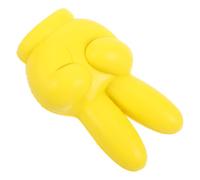 Yellow Victory Hand Gesture Polyurethane Car Antenna Topper | Creative Exterior Ornament, Universal Fit for Car Roof Antenna, Easy Installation, Unique Styling Detail