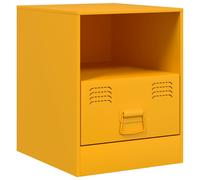 (yellow) vidaXL Bedside Cabinet Bedroom Nightstand Bed Side Table Olive Green Steel