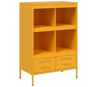 (yellow) vidaXL Highboard Sideboard Side Cabinet Cupboard Anthracite Cold-rolled Steel