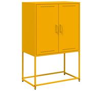 vidaXL Highboard Mustard Yellow 68.5x38.5x107 cm Steel