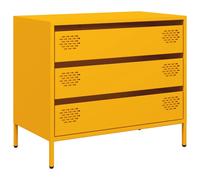 (yellow) vidaXL Sideboard Cabinet Storage Cupboard Highboard Cold-rolled Steel