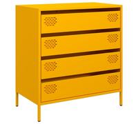 (yellow) vidaXL Sideboard Side Cabinet Storage Cupboard Highboard Cold-rolled Steel