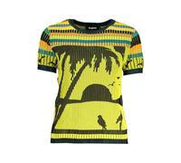 Yellow Viscose Women Jumper M