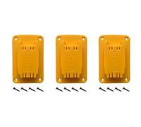 Yellow Wall Mount Tool Holder for 12V 20V Drills, ABS Battery Storage Rack with Screws, Garage Workshop Organizer Accessory(3PCS)