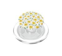 Yellow Watercolor Flower Pattern Floral PopSockets PopGrip for MagSafe