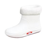 Yellow Wellies Ladies Rain Boots for Women Garden Shoes Warm Rain Boots for Women Spring Summer Autumn and Winter Short Sleeved Cotton Removable and Washable Outdoor Fashion Work Fishing Car Wash Kitc