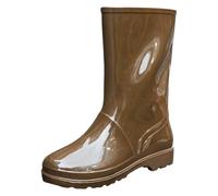 Yellow Wellies Ladies Waterproof Ankle Boots Women Gardening Shoes Winter Hiking Boots Women Rain for Garden Knee High Rain Shoes with Comfort Insole Non Slip Tall Commercial(Brown,5.5)