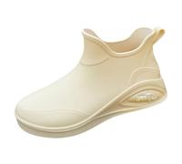 Yellow Wellies Ladies Waterproof Ankle Boots Women Mens Rain Shoes Men’S Boots Shoes Rain Fishing Ankle Non Slip Rubber Garden for Gardening Boating Camping Sailing Fishing All Water Proof (Grey,5.5)