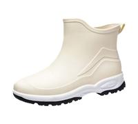 Yellow Wellies Ladies Waterproof Boots for Women UK Rubber Coated Shoes Women's Rain Boots Water Shoes Top Rubber Casual Fashion Outdoor Work Fishing Car Wash Kitchen Non Slip Overshoes Rain Heel
