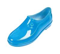 Yellow Wellies Ladies Waterproof Boots Gardening Shoes Man Booths Qtqgoitem Blue US 6.5 PVC Heel Anti Rain Boots Ankle Shoes for Ladies