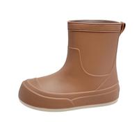 Yellow Wellies Ladies Waterproof Boots Gardening Shoes Women Boots Rubber Men Women Mid Calf Rain Outdoor Garden Shoes Love Bots for Men(Brown,5)