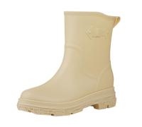 Yellow Wellies Ladies Waterproof Womens Boots Gardening Shoes Huntress Gloss Boots Women's Rain Water Shoes Top Wear Rubber Student Casual Fashion All Outdoor Work Fishing Car Wash Kitchen Non Slip Ov