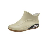 Yellow Wellies Waterproof Ankle Boots Women Gardening Shoes Paving Clothes Men's Rain Boots Water Shoes Top Rubber Casual Fashion Outdoor Work Fishing Car Wash Kitchen Non Slip Overshoes Rain Size 12