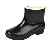 Yellow Wellies Waterproof Boots Women Ladies Garden Shoes Northern Insulated Rubber Boots Women's Spring and Autumn Winter Short Sleeved Cotton Outdoor Fashion Work Fishing Kitchen Non Slip Warm Rubbe