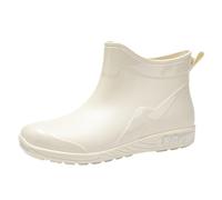 Yellow Wellies Waterproof Womens Boots Garden Shoes Lace Rain Boots for Women Women's Rain Water Shoes Top Rubber Casual and Fashionable All Outdoor Work Fishing Car Washing Kitchen Non Slip Overshoes