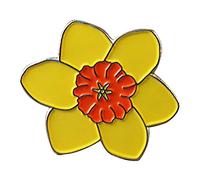 Yellow Welsh Daffodil Flower Metal Enamel Lapel Pin Badge XJKB3-22