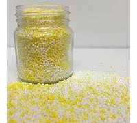 Yellow & White 100s & 1000s Sugar Sprinkles Cupcake Decorations (50g)