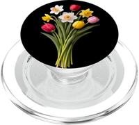 Yellow White Red Spring Tulip Daffodil Bouquet Shapes Mania PopSockets PopGrip for MagSafe