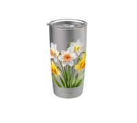 Yellow White Spring Daffodil Bouquet Shapes Mania Stainless Steel Insulated Tumbler