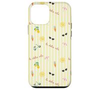 Yellow White Stripes Gelato La Dolce Vita Summer Vibes Case for iPhone 12 mini