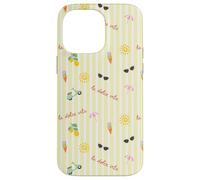 Yellow White Stripes Gelato La Dolce Vita Summer Vibes Case for iPhone 14 Pro Max
