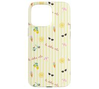 Yellow White Stripes Gelato La Dolce Vita Summer Vibes Case for iPhone 15 Pro Max