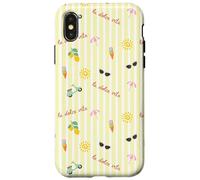 Yellow White Stripes Gelato La Dolce Vita Summer Vibes Case for iPhone X/XS
