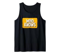 Yellow Who Knows Look for Boys and Girls Tank Top