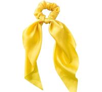 Yellow Women Girl Bow Satin Ribbon Ponytail Scarf Hair Tie Rope Scrunchies Elastic Band Hair Scrunchies Bands Hair Elastics and Ties Hair Accessories,Hair Styling Accessories,Ponytail Holders