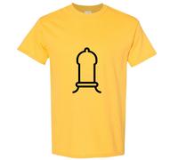 (Yellow, XL) Adult Dick Penis Condom Joke Funny Art Men T Shirt Tee Top