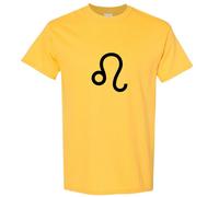 (Yellow, XL) Leo Lion Zodiac Horoscope Astrological Symbol Sign Men T Shirt Tee Top