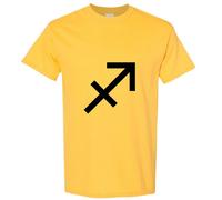 (Yellow, XL) Sagittarius Horoscopes Zodiac Symbol Star Sign Art Men T Shirt Tee Top