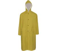 (yellow, xl) vidaXL Waterproof Heavy-duty Long Raincoat with Hood Yellow/Green Multi Sizes