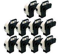 Yellow Yeti 10 Rolls DK-11204 17 x 54mm Labels Compatible with Brother P-Touch QL-500 QL-570 QL-700 QL-710W QL-720NW QL-800 QL-810W QL-820NWB QL-1050 QL-1060N QL-1100 QL-1110NWB | 400 Labels per Roll