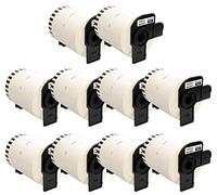 Yellow Yeti 10 Rolls DK-22243 Continuous Length Paper Tape 102mm x 30.48m Address Labels Compatible with Brother P-Touch QL-1050 QL-1050N QL-1060N QL-1100 QL-1110NWB