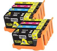 YELLOW YETI 100 100XL Ink Cartridges compatible with Lexmark S305 S402 S405 S505 S602 S605 S815 S816 Pro 202 205 209 705 805 901 905 (2 Black + 2 Cyan + 2 Magenta + 2 Yellow)