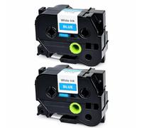 YELLOW YETI 2-Pack White on Blue Compatible Label Tapes (TZe-565/TZ-565), 36mm x8mm Label Tapes for Brother P-Touch PT-D800W, PT-P900W, PT-P950NW, PT-9800PCN and 20+ Other PT- Series Label Printers