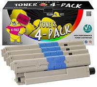 YELLOW YETI 4 Pack Compatible Toner Cartridges for use with Oki C310dn C330dn C331dn C510dn C511dn C530dn C531dn MC351 MC352dn MC361dn MC362dn MC561dn MC562dn MC562dnw MC562w