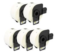 Yellow Yeti 5 Rolls DK-11208 38 x 90mm Large Address Labels Compatible with Brother P-Touch QL-500 QL-570 QL-700 QL-710W QL-720NW QL-800 QL-810W QL-820NWB QL-1100 QL-1110NWB | 400 Labels per Roll