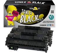 YELLOW YETI CE505A 05A (2,300 Pages) 2 Compatible Toner Cartridges for LaserJet P2030 P2035 P2035n P2050d P2055 P2055d P2055dn P2055x i-SENSYS LBP6300dn LBP6650dn LBP6670dn [3 Years Warranty]