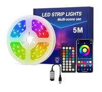 YELLOW YETI Led Strip Light,5m Led Light Strips with 44-Keys Remote, 5050 RGB Light Strip,12 LEDs/M DIY Cuttable Flexible LED Tape for Bedroom, TV Backlight, Gaming Room, Home Decoration