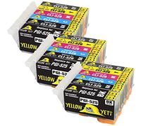 YELLOW YETI PGI-525 CLI-526 Ink Cartridges compatible with Canon MG6150 MG6250 MG8150 MG8250 (3 PG Black + 3 Black + 3 Cyan + 3 Magenta + 3 Yellow + 3 Grey)