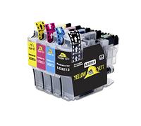 Yellow Yeti Replacement for Brother LC3213 Ink Cartridges compatible with Brother DCP-J572DW DCP-J774DW MFC-J895DW MFC-J497DW MFC-J890DW DCP-J772DW MFC-J491DW (1 Black + 1 Cyan + 1 Magenta + 1 Yellow)