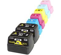 YELLOW YETI Replacement for HP 363 | 7 Ink Cartridges compatible with HP Photosmart C7280 C8180 C5180 C6180 C6280 C7180 3310 3210 3110 8250 D6160 D7160 D7260 D7460